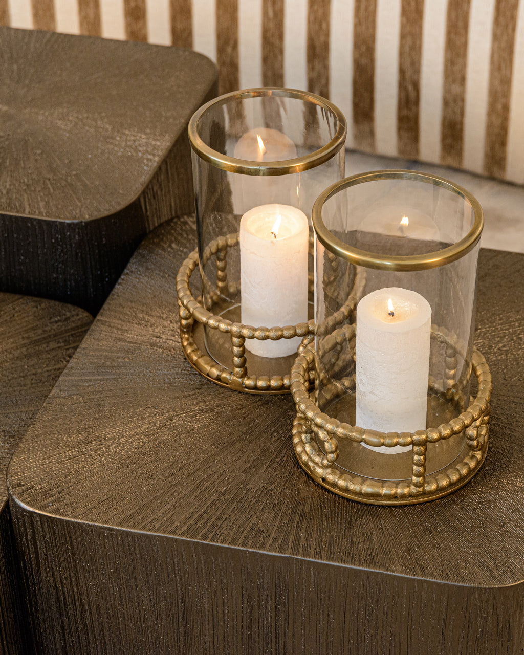 Cubist Bronze Coffee Table Set