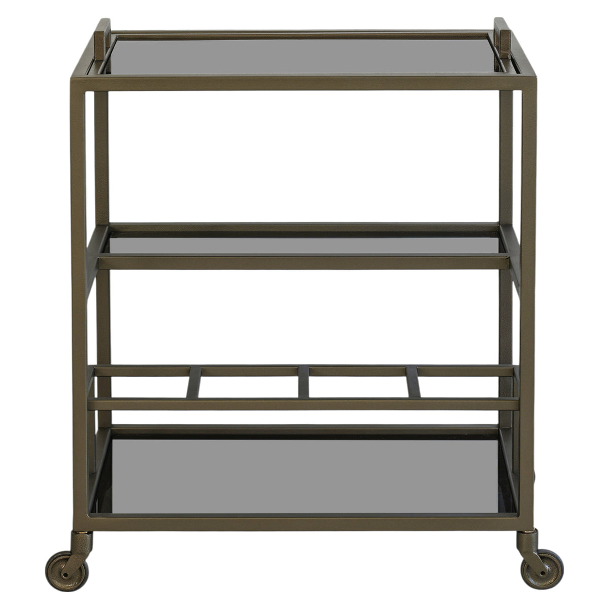 Rheims Antique Brass Drinks Trolley
