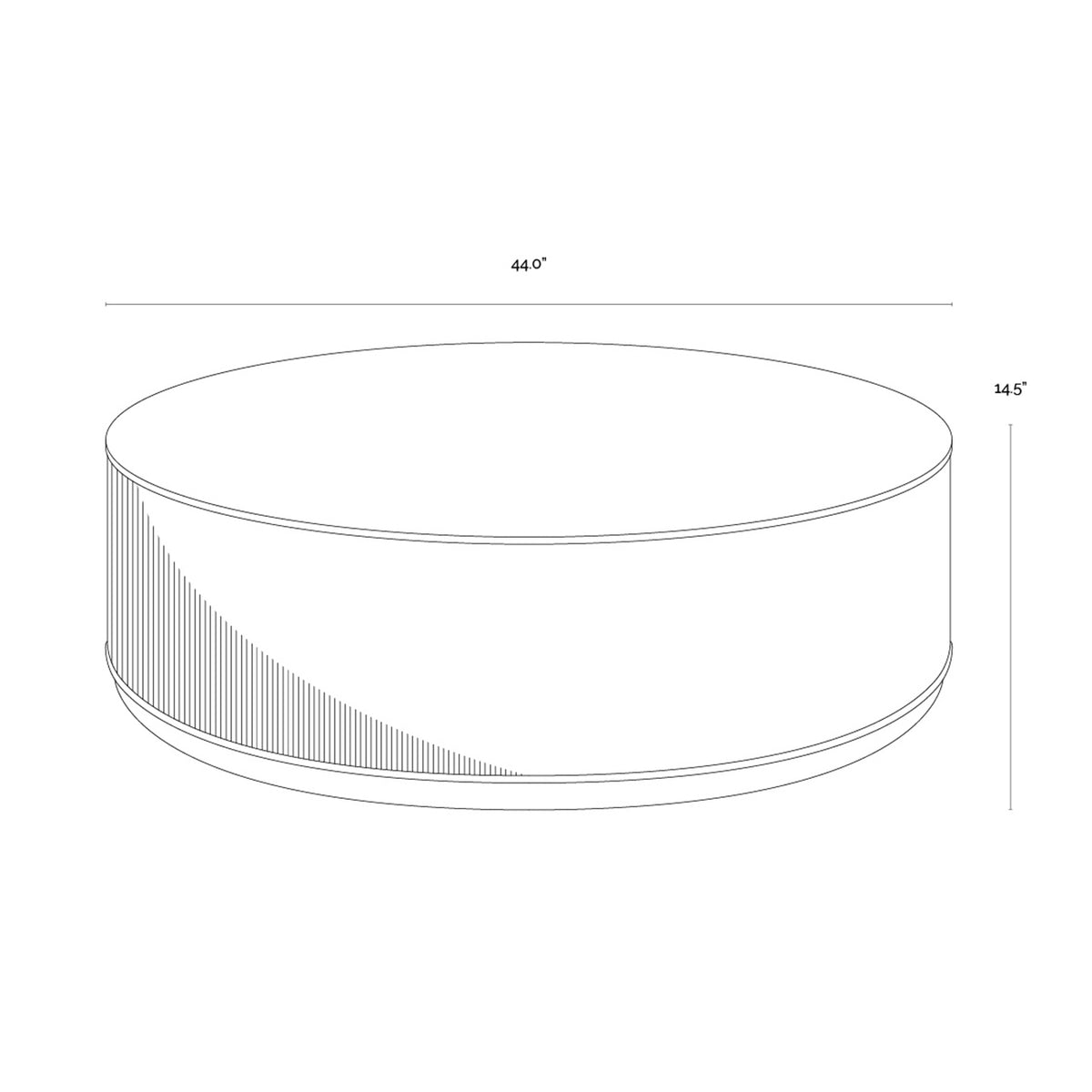 Florence Oak Round Coffee Table 112cm