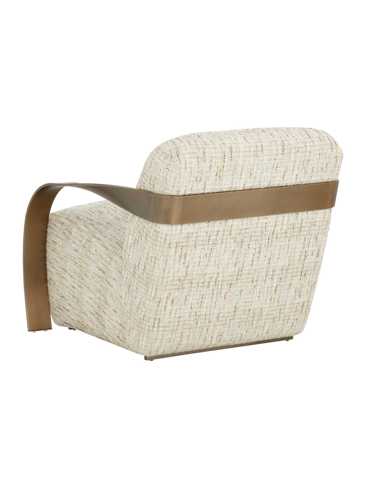 Halden Lounge Chair Antique Brass and Cobblestone