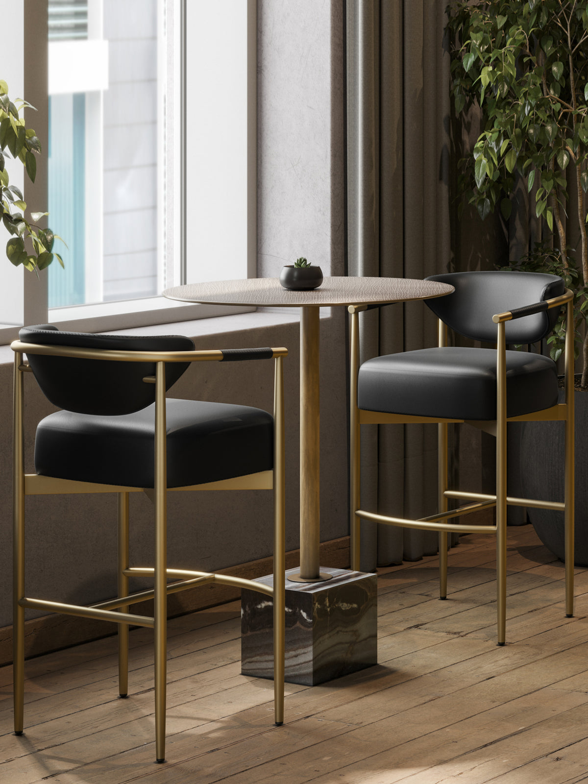 Fairfax Barstool Black
