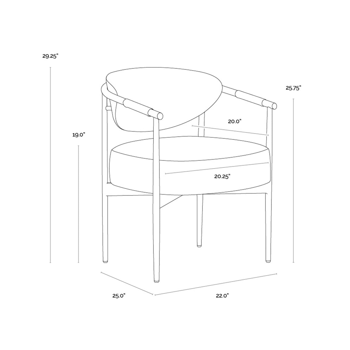 Fairfax Dining Chair Black