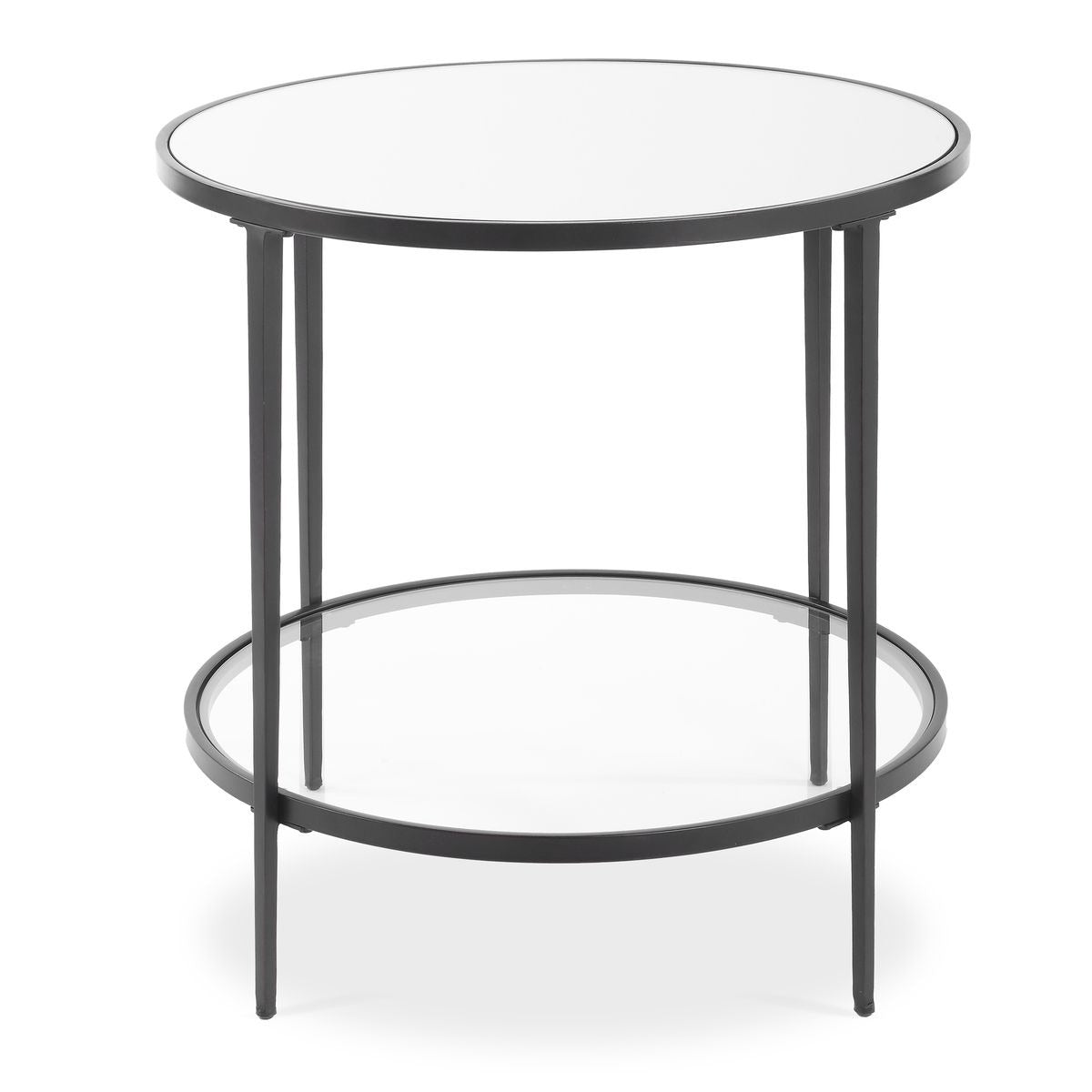 Massaro Round Black Side Table