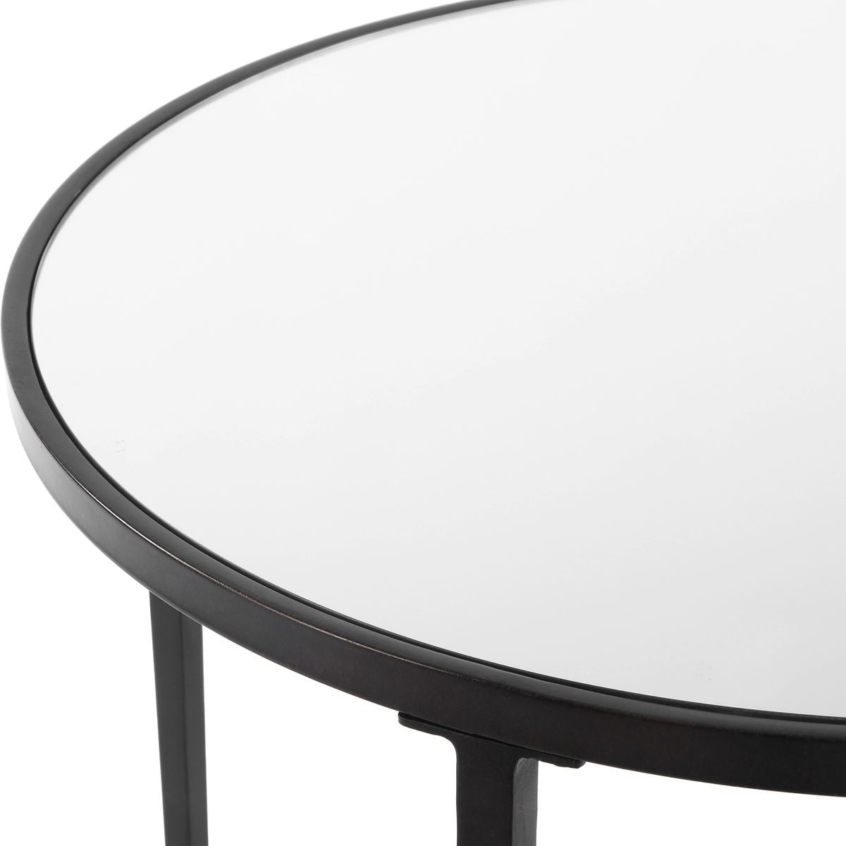 Massaro Round Black Side Table