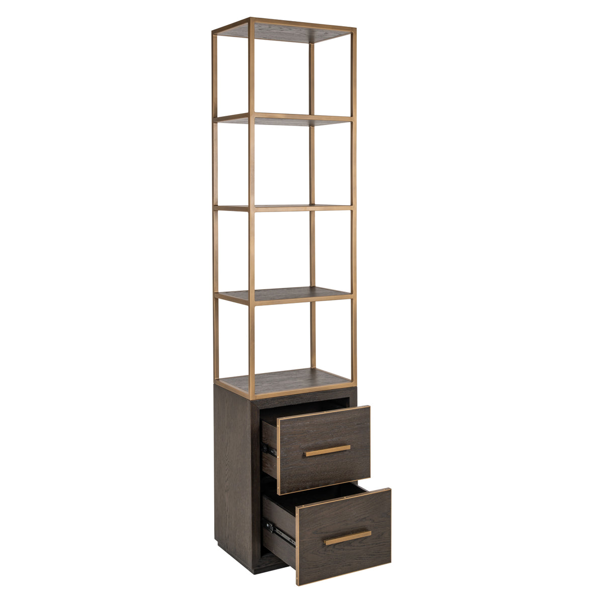 Carlton Brown Small 2 Drawer Display Cabinet