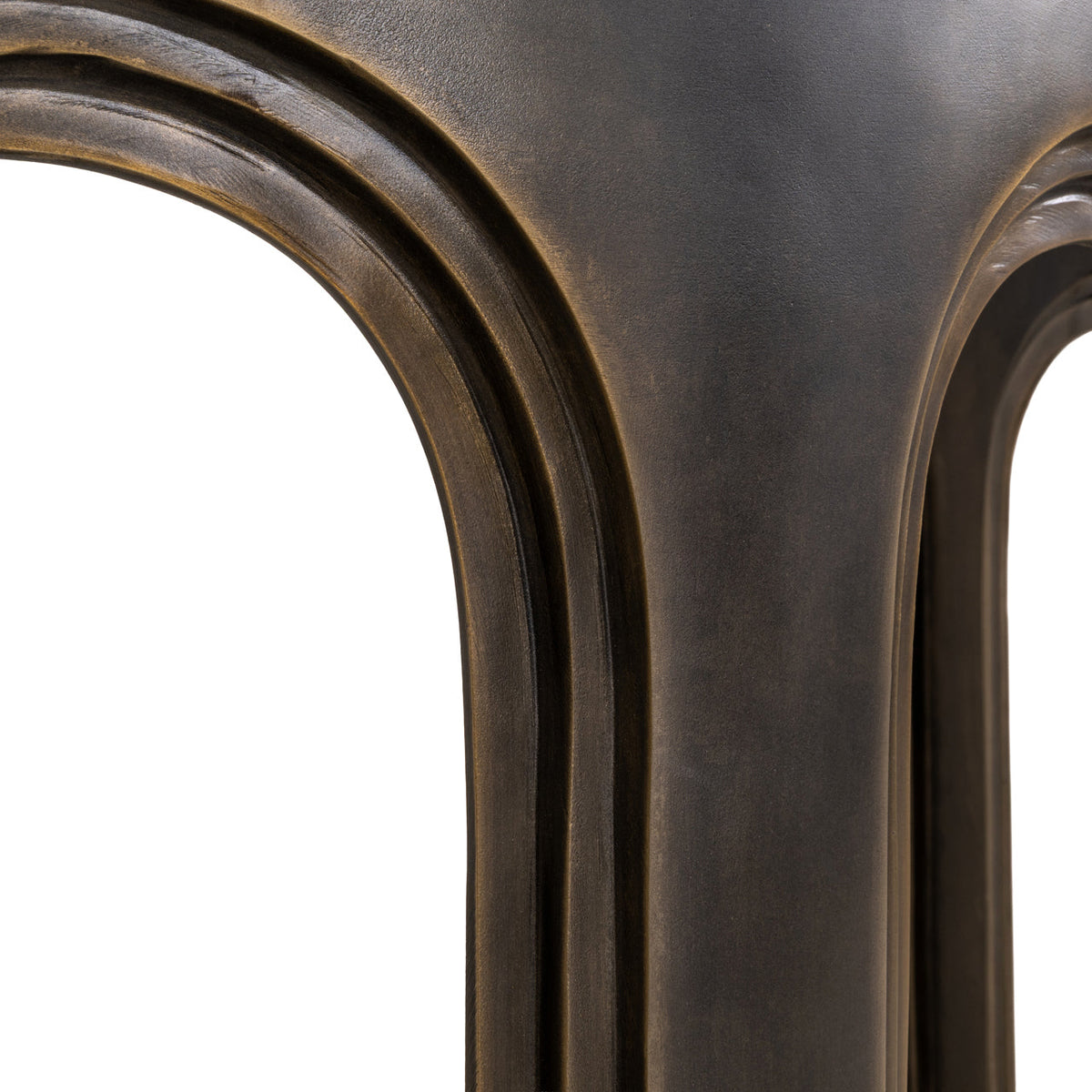 Arched Antique Brass & Marble Console Table