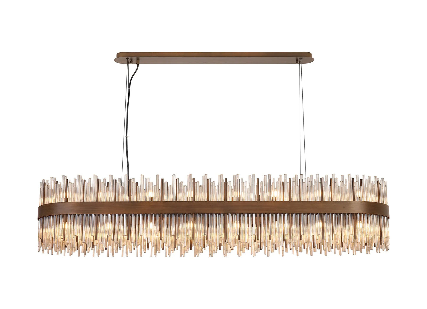 Talia Bronze Rectangular Chandelier 150cm