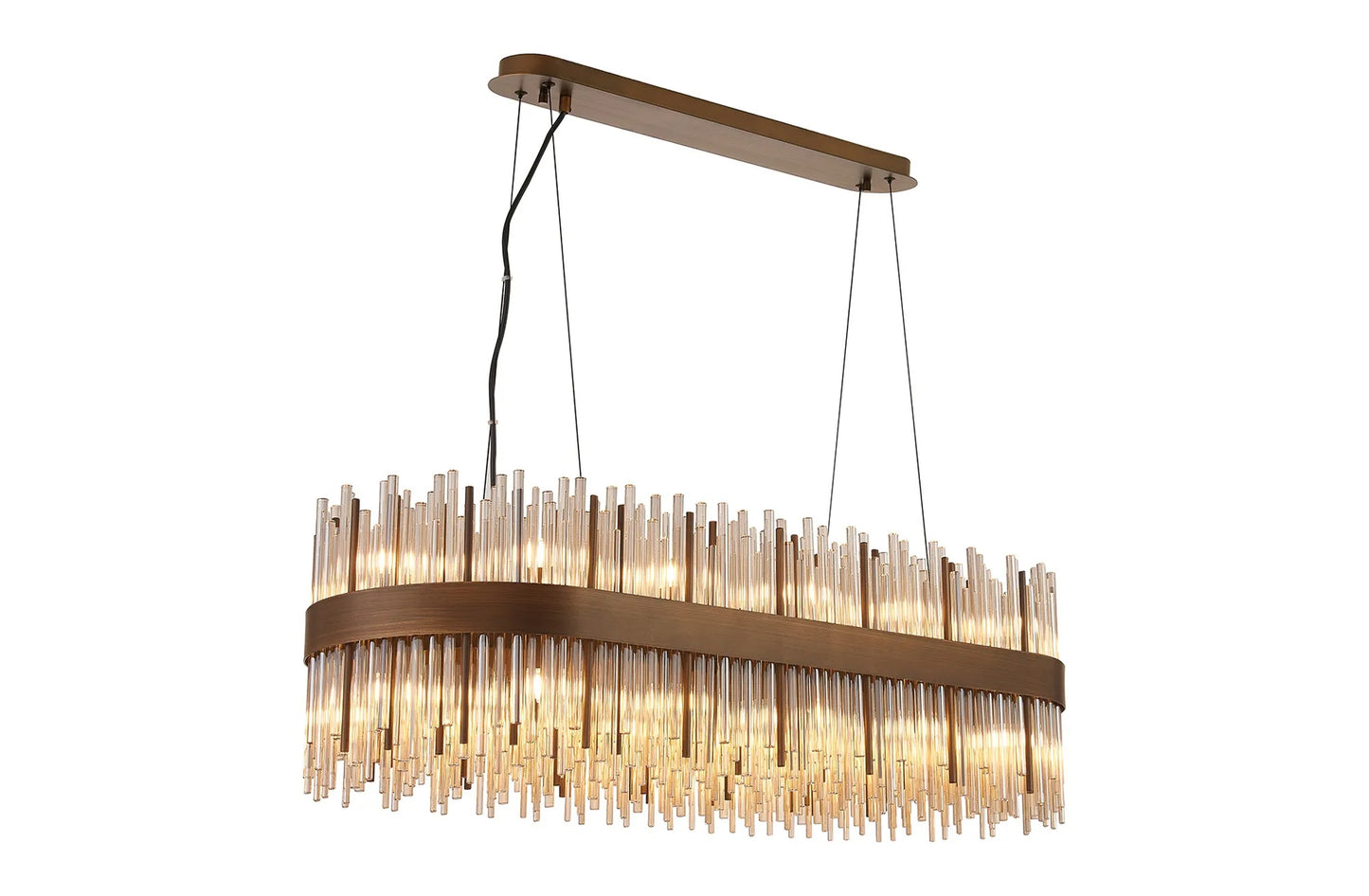 Talia Bronze Rectangular Chandelier 100cm