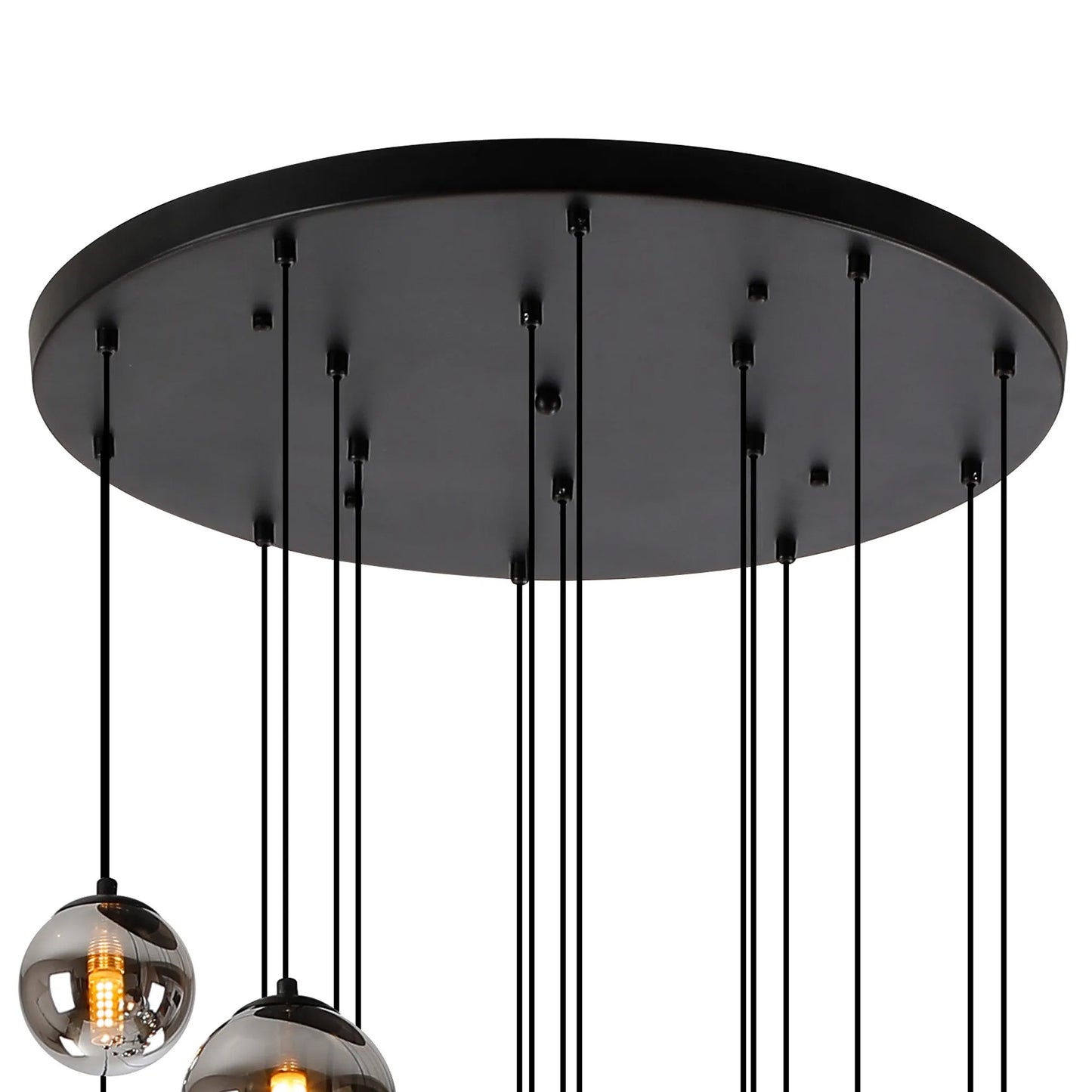 Lunar Matt Black Cluster Pendant