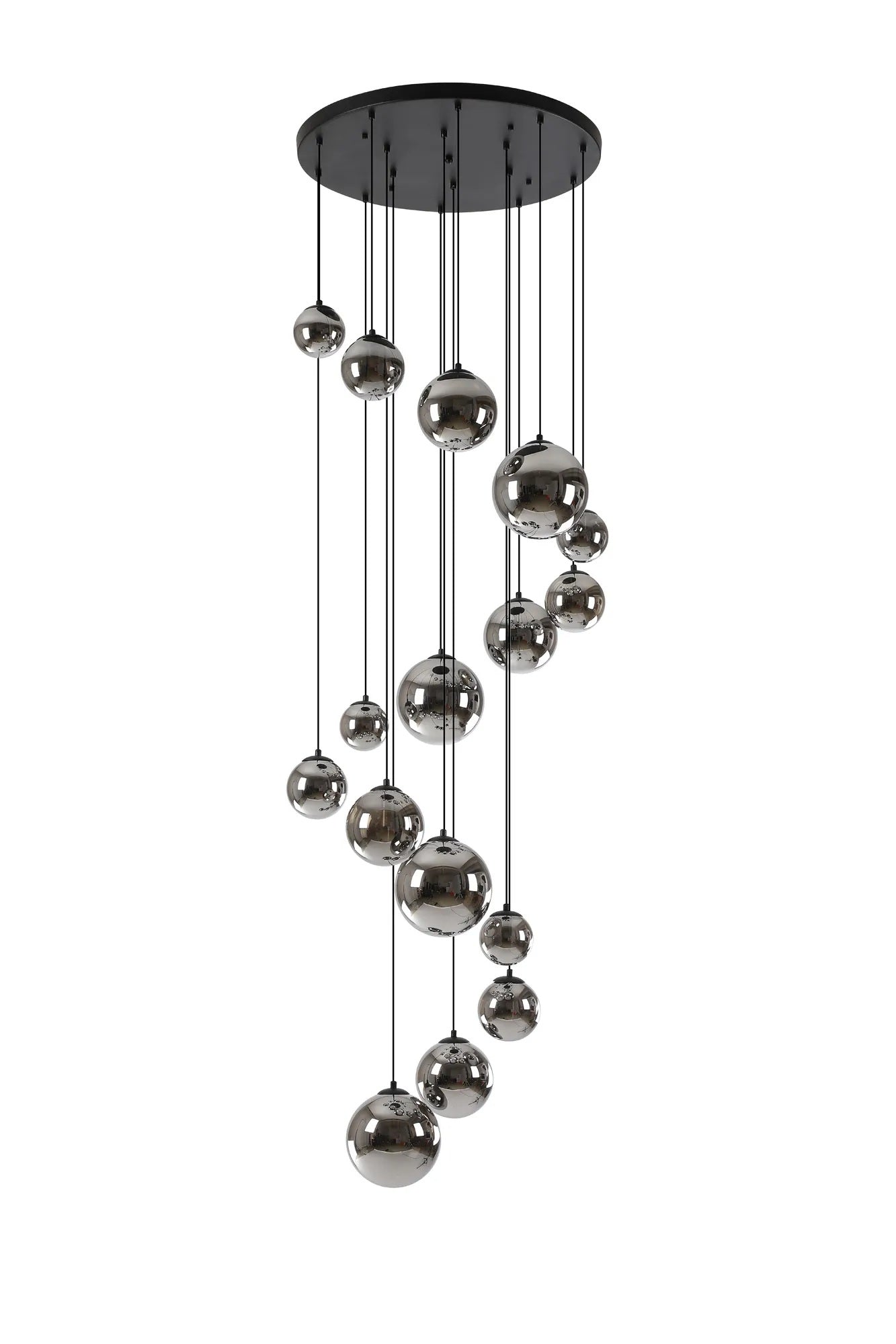 Lunar Matt Black Cluster Pendant