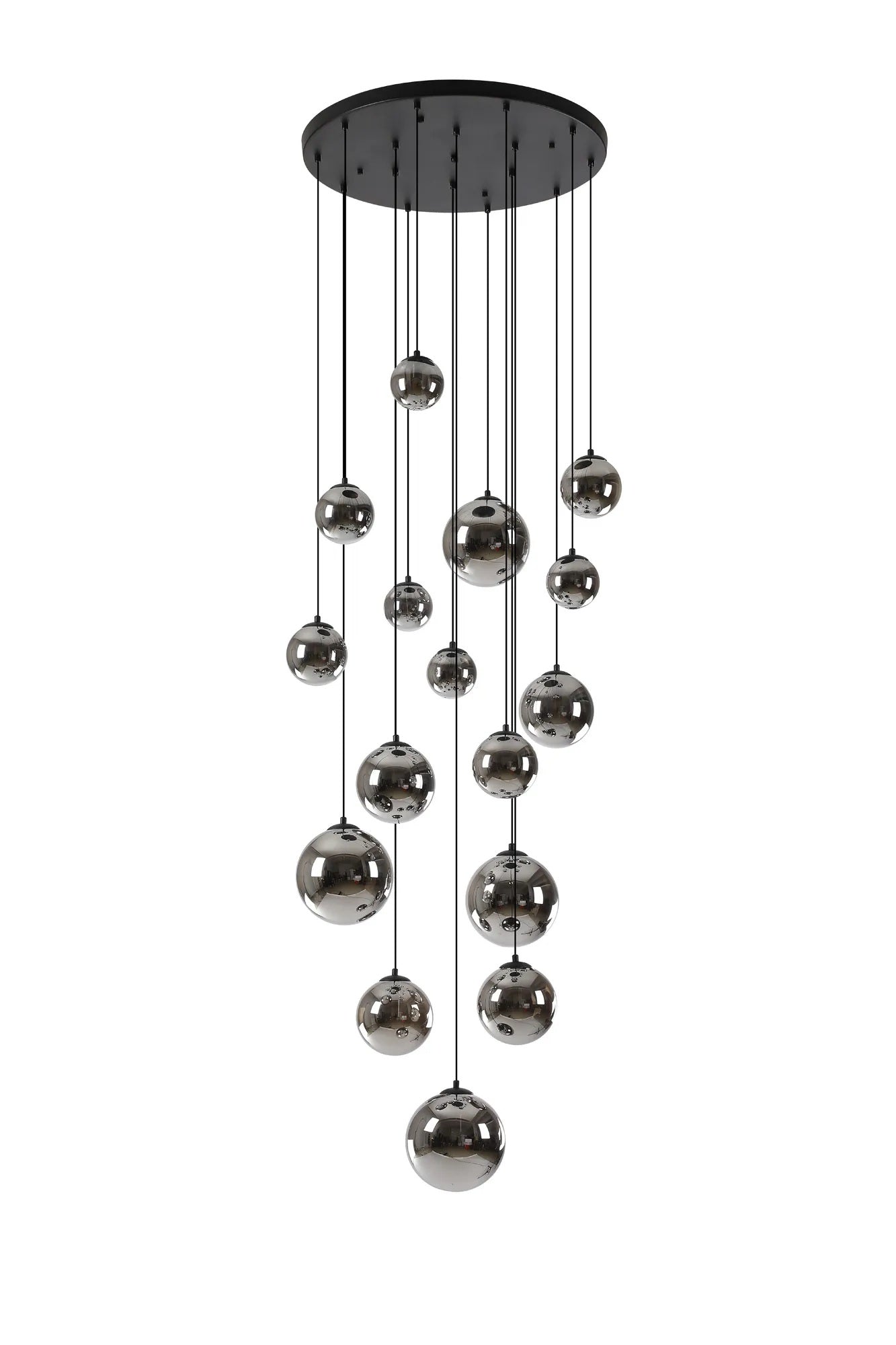 Lunar Matt Black Cluster Pendant