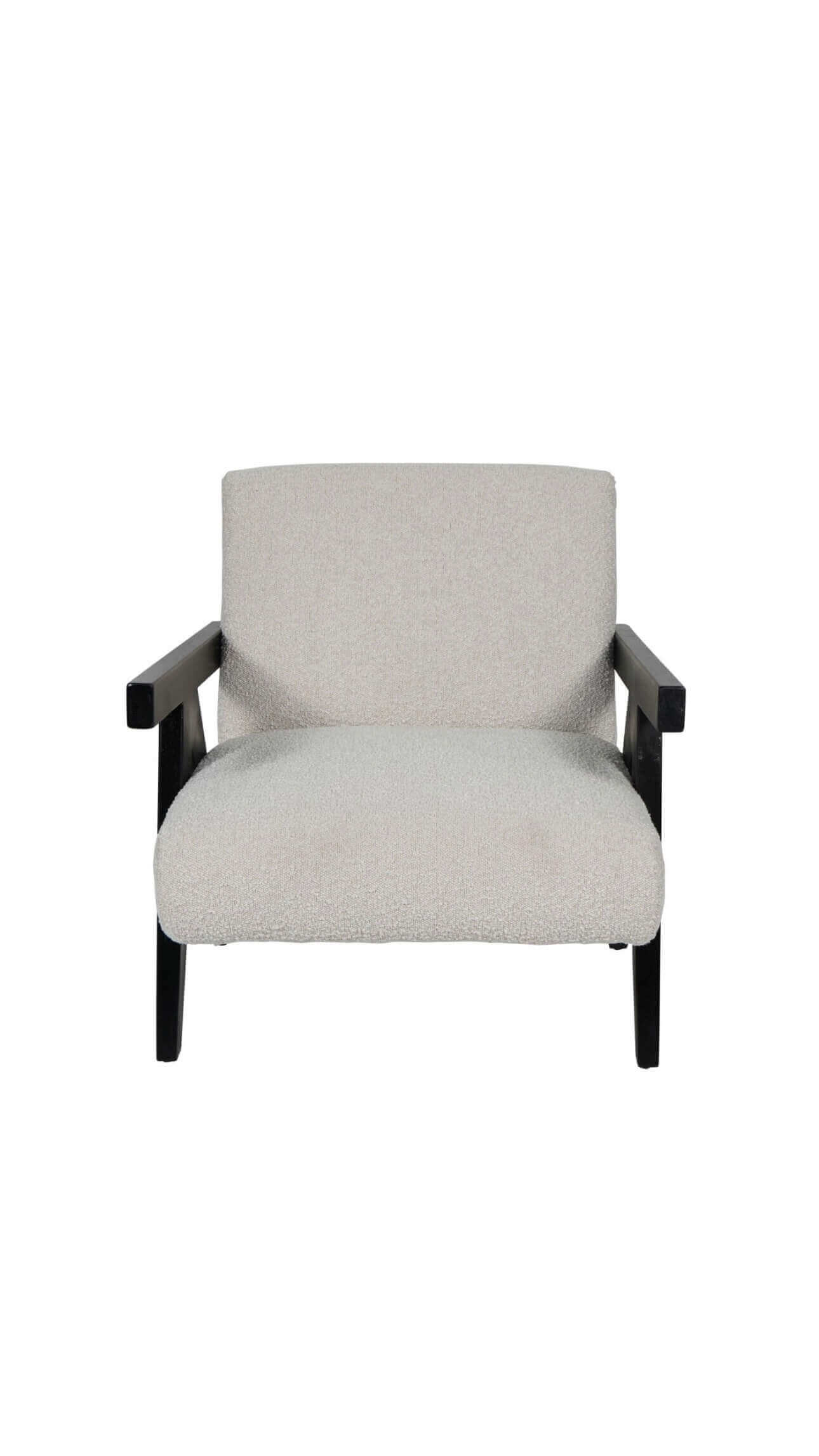 Boucle Black Framed Armchair