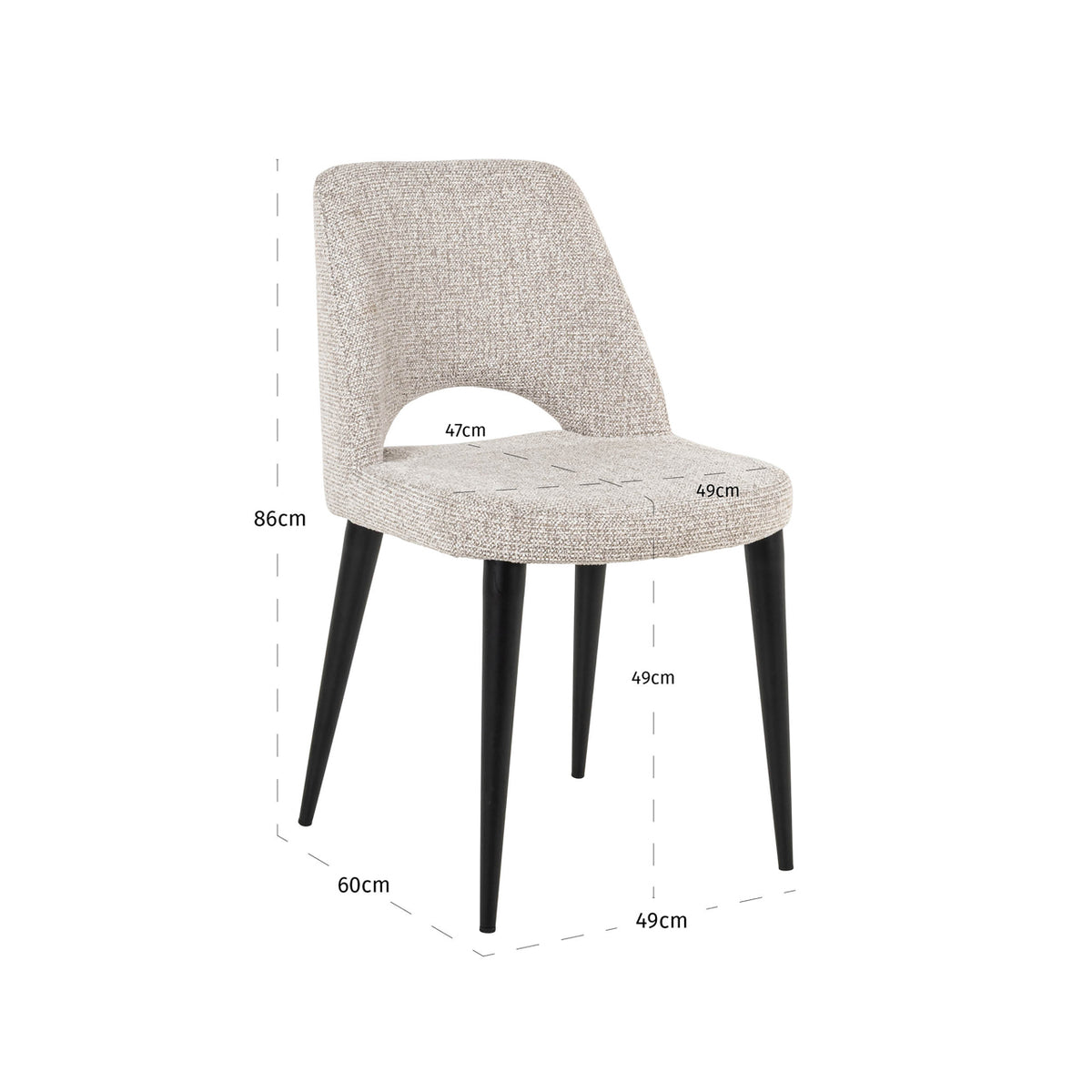 Thea Natural Fancy Dining Chair Set of 2