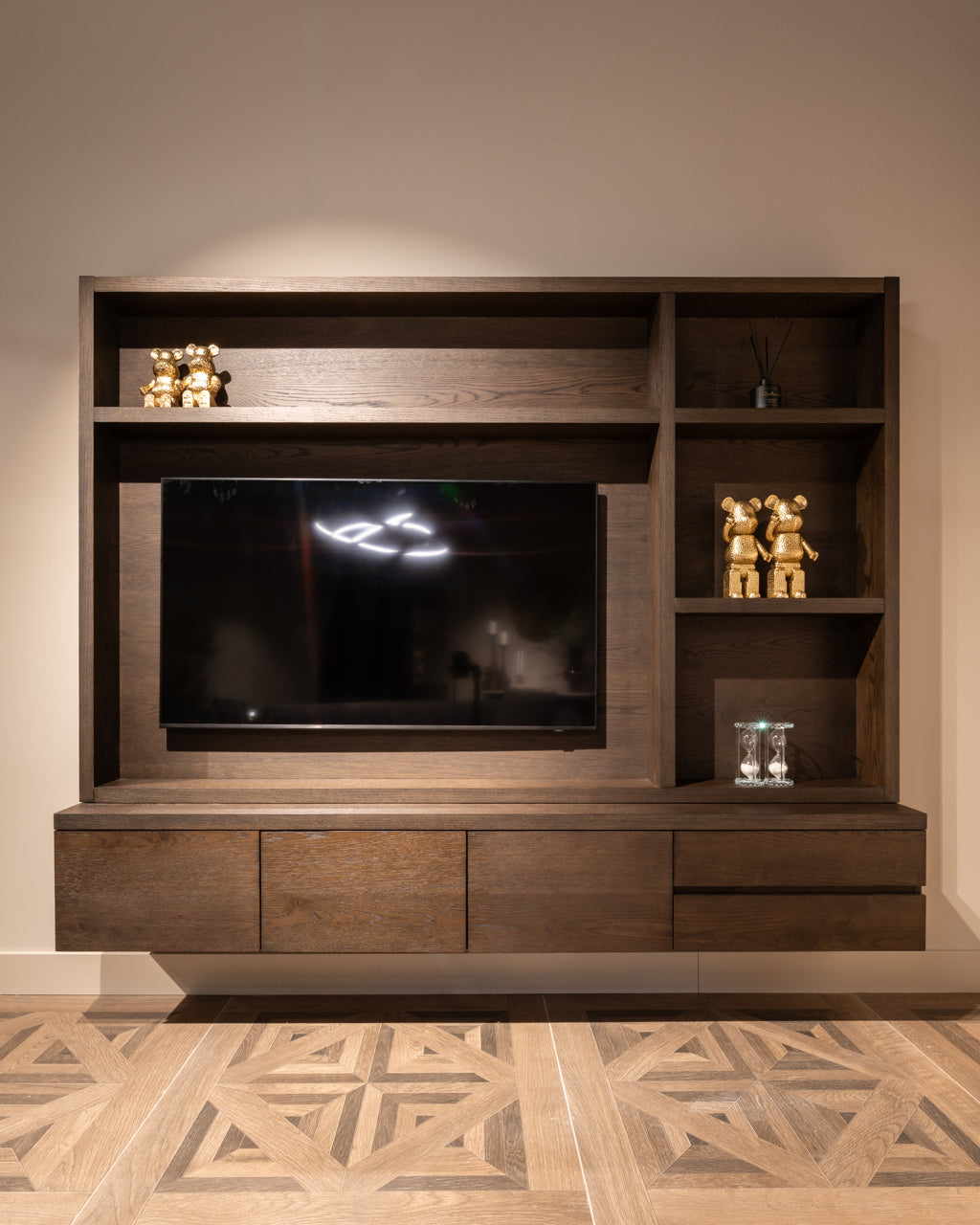 Lacey Brown 3 Door 2 Drawer Media Unit