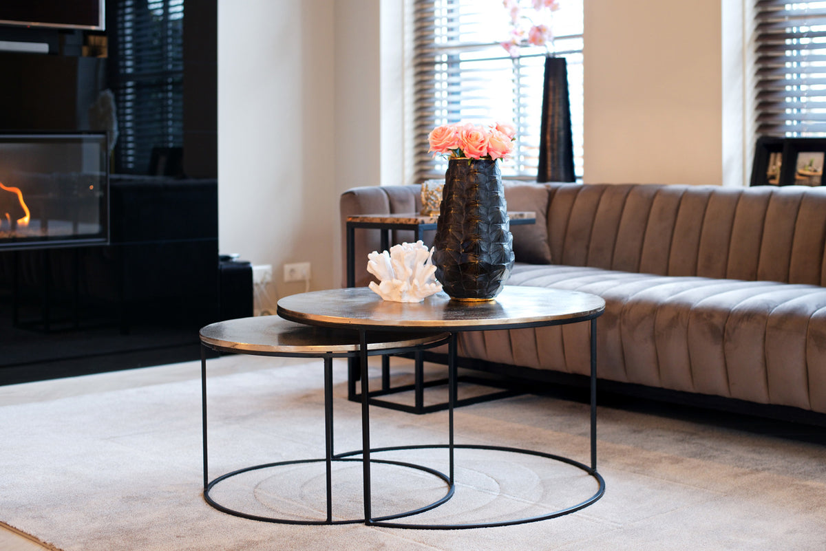 Ashton Champagne Gold Coffee Table Set