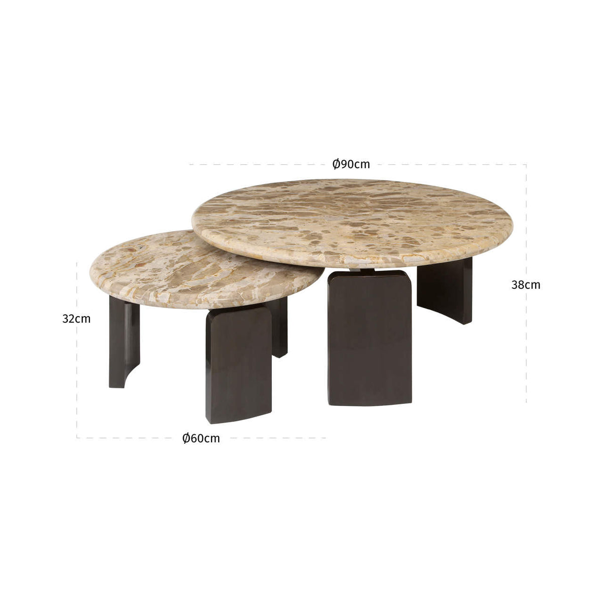Bayford Bronze Coffee Table Set