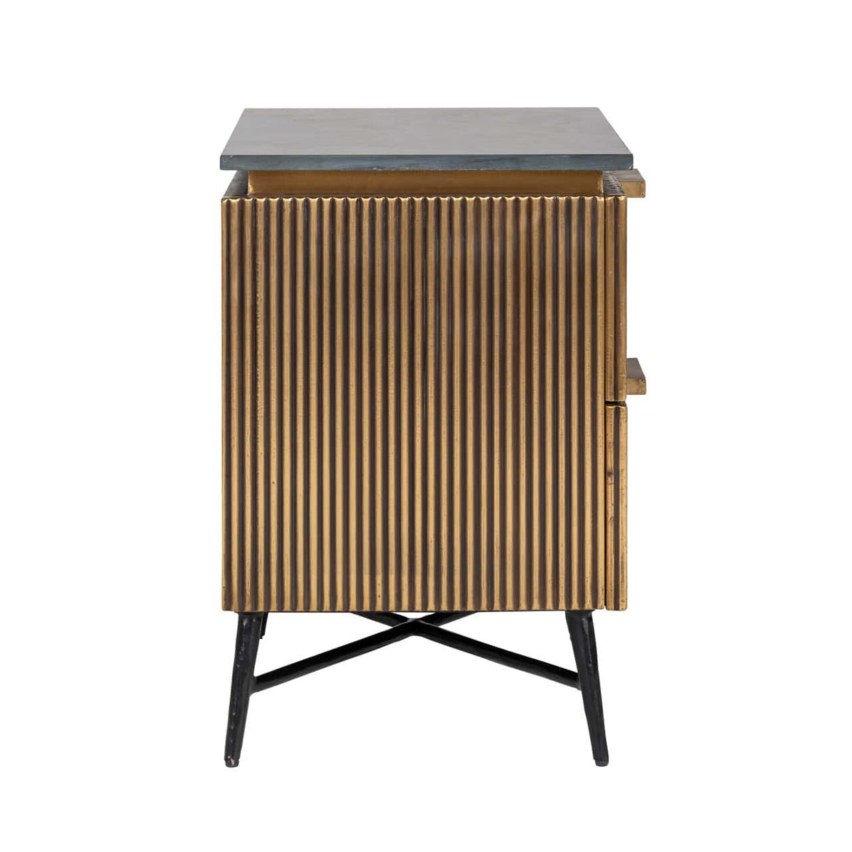 Brass Plated Colosseum Bedside Table
