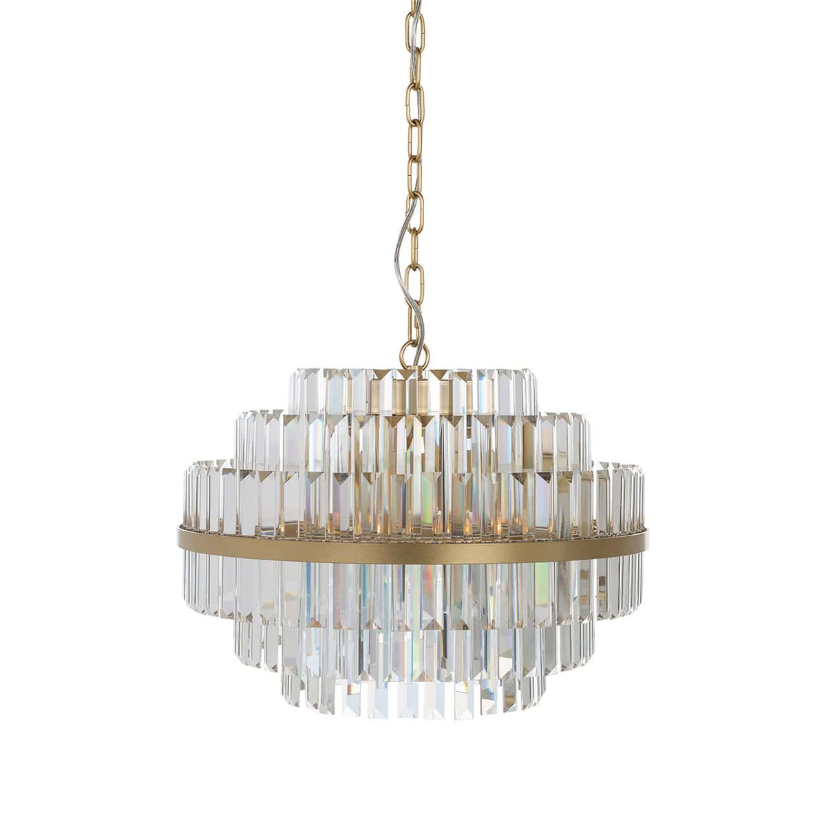 Desiree Brushed Gold Small Chandelier