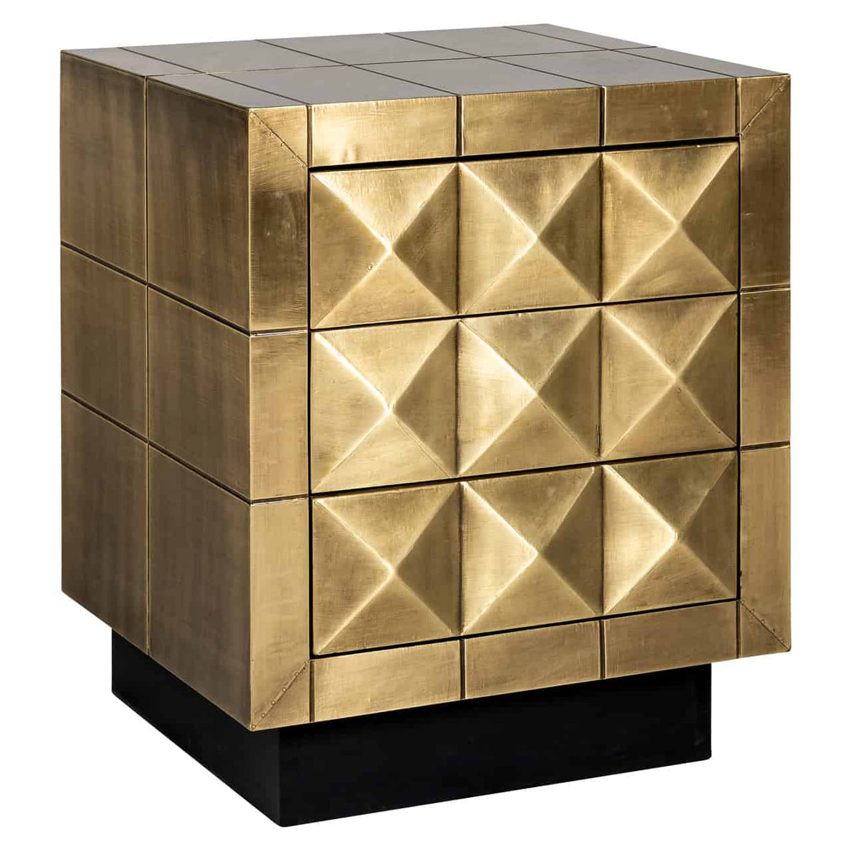 Collette Brushed Gold Bedside Table