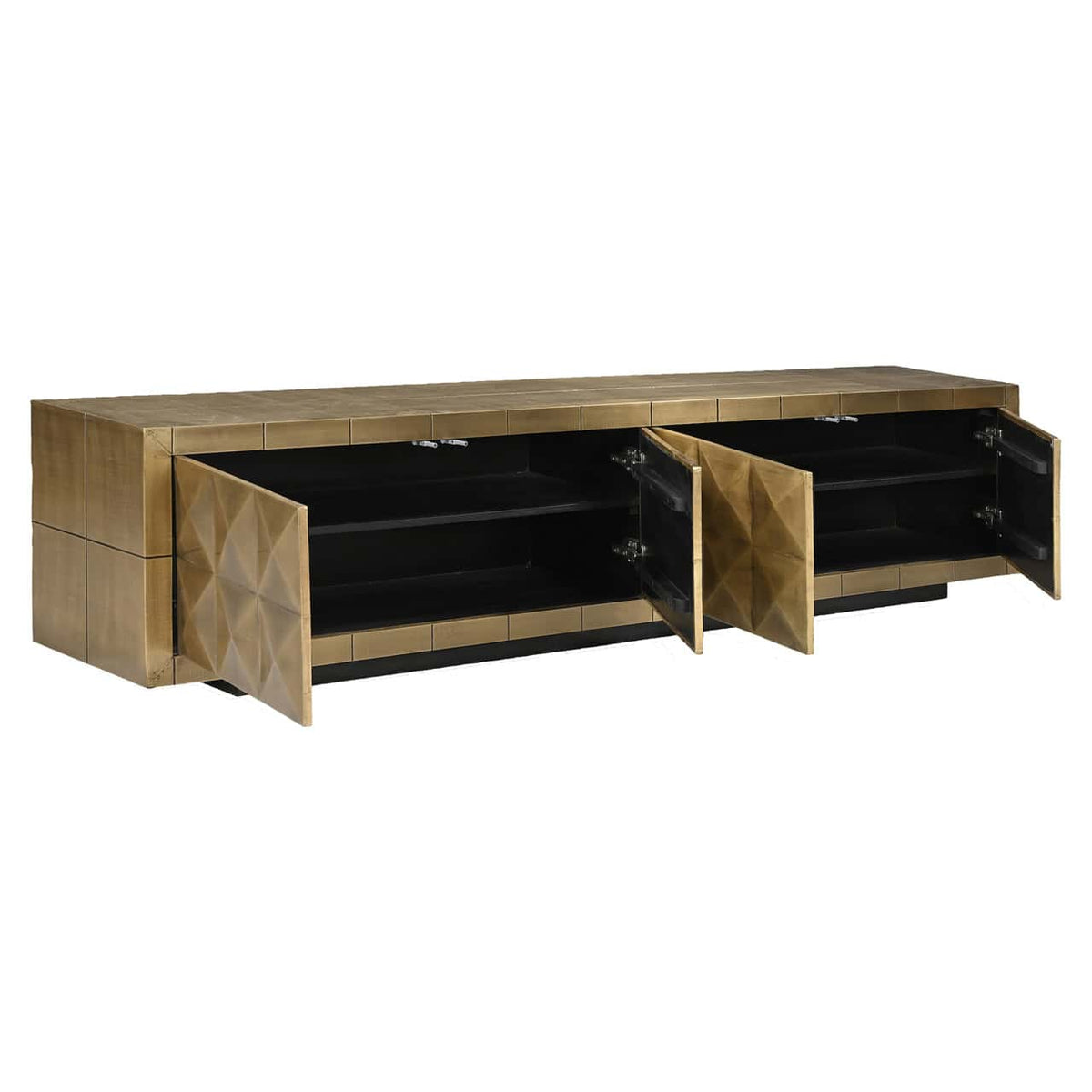 Collette Brushed Gold Media Unit