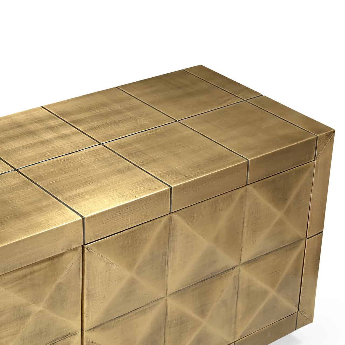 Collette Brushed Gold Media Unit