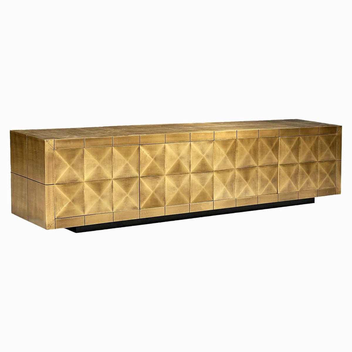 Collette Brushed Gold Media Unit