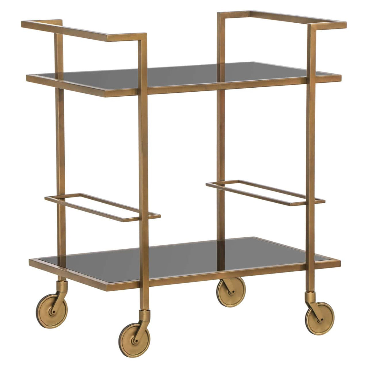 Xander Brushed Gold Drinks Trolley