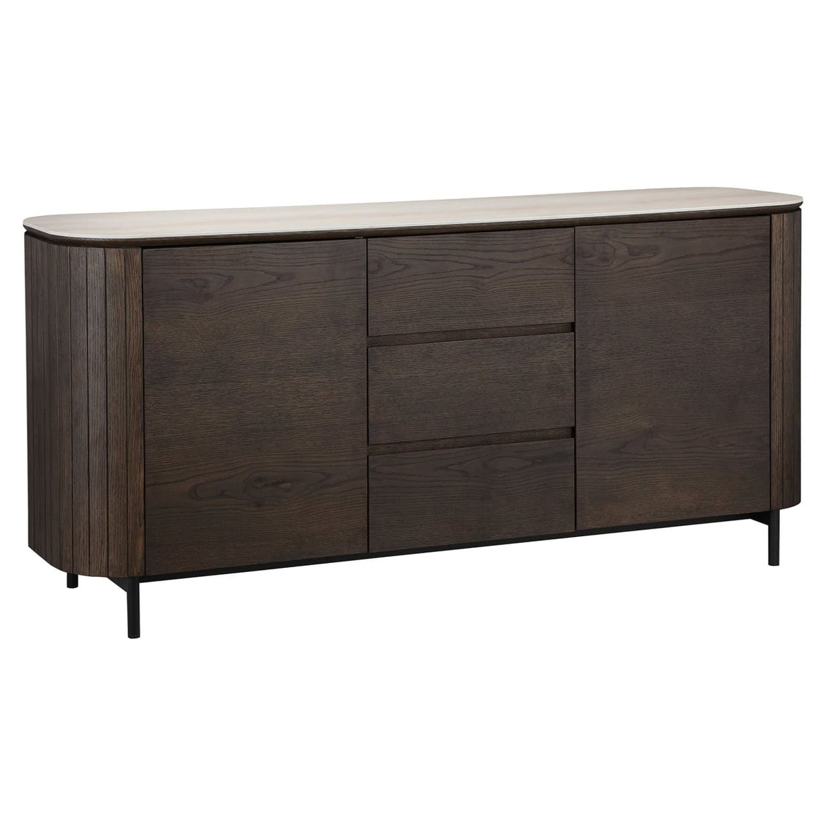 Rothley Brown 2 Door 3 Drawer Sideboard