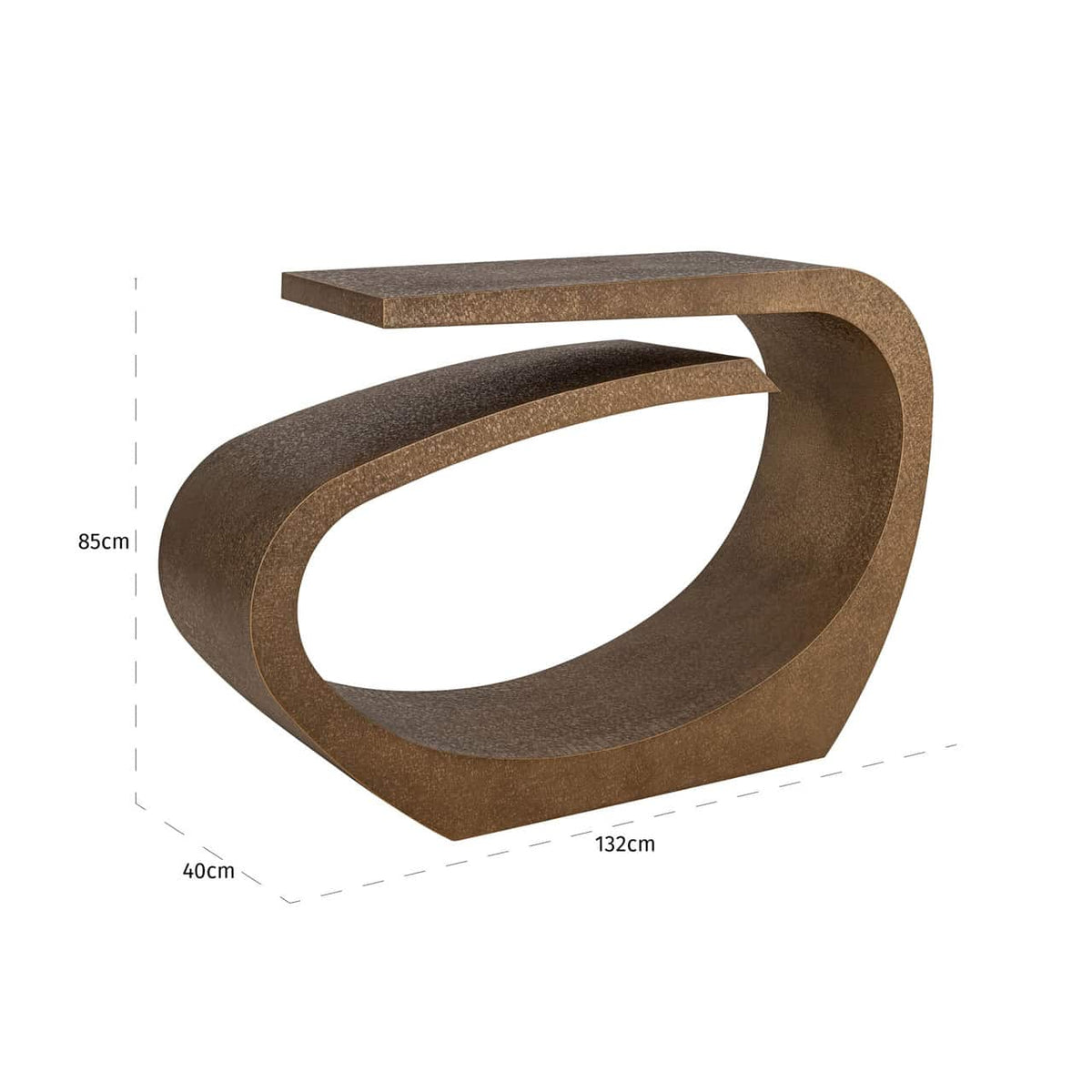 Alameda Brushed Gold Console Table