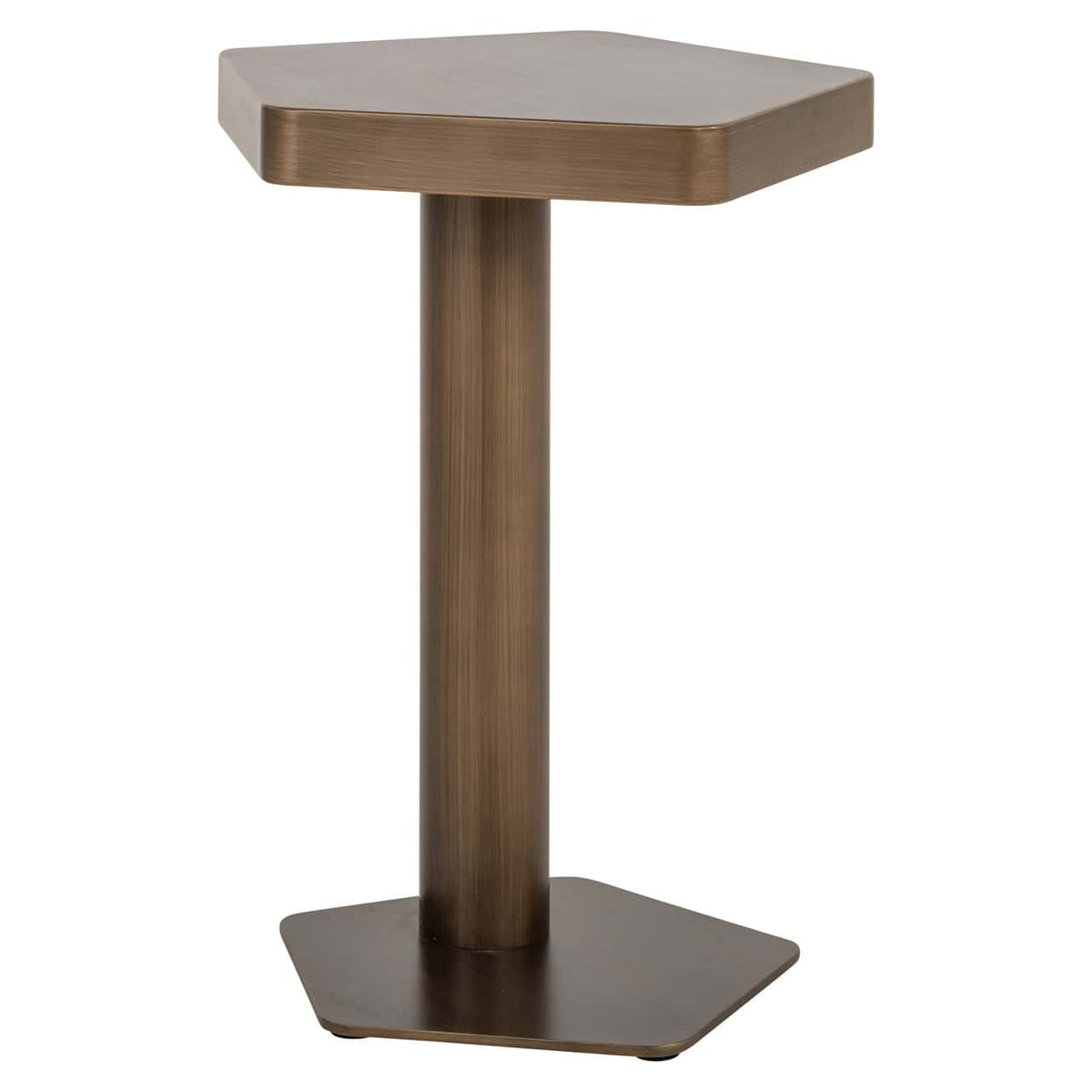 Hexham Brushed Gold Sofa Side Table