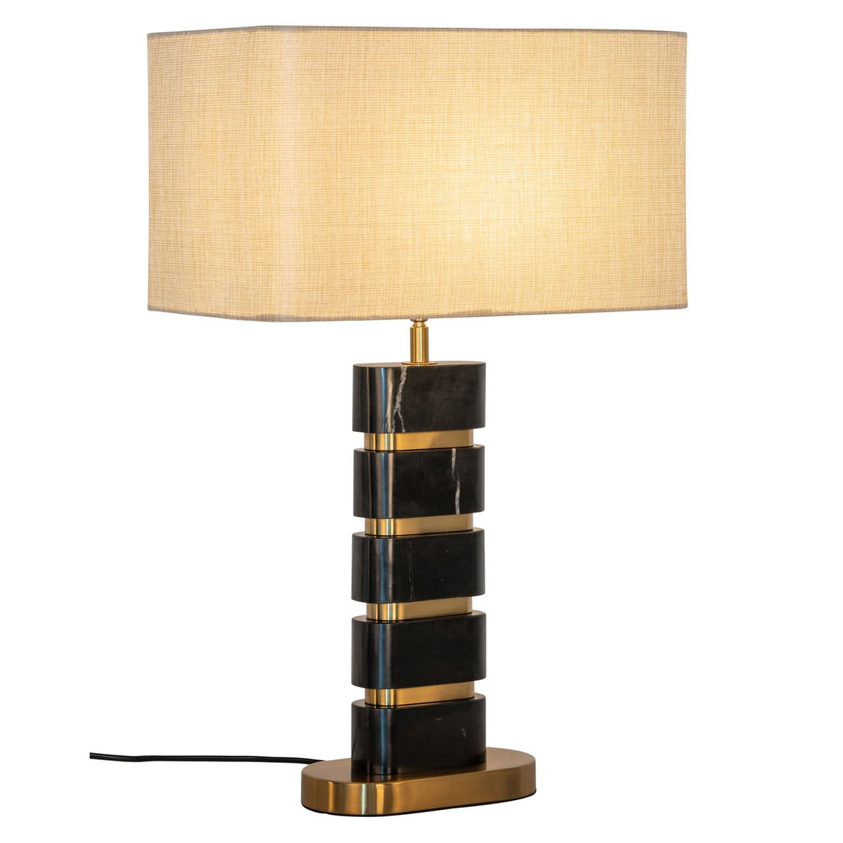Levens Black & Gold Table Lamp