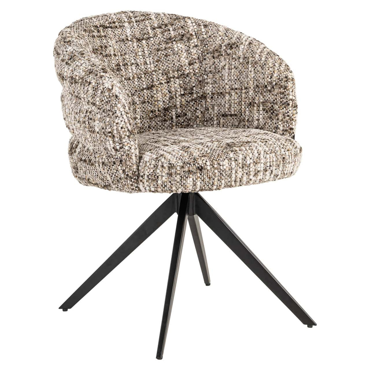 Serene Brown Omara Swivel Dining Chair