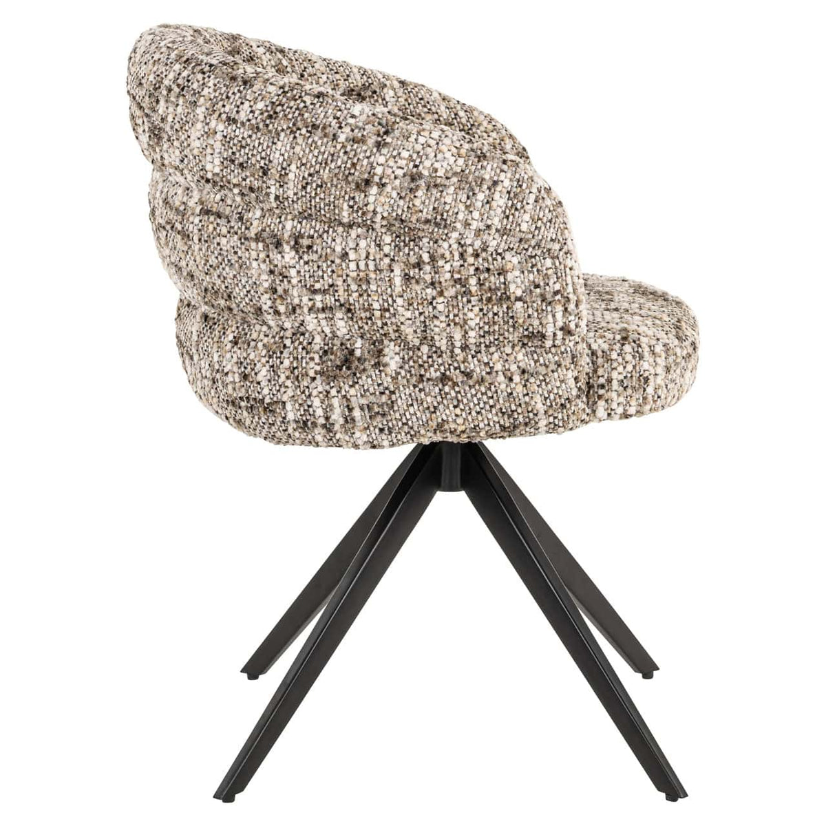 Serene Brown Omara Swivel Dining Chair