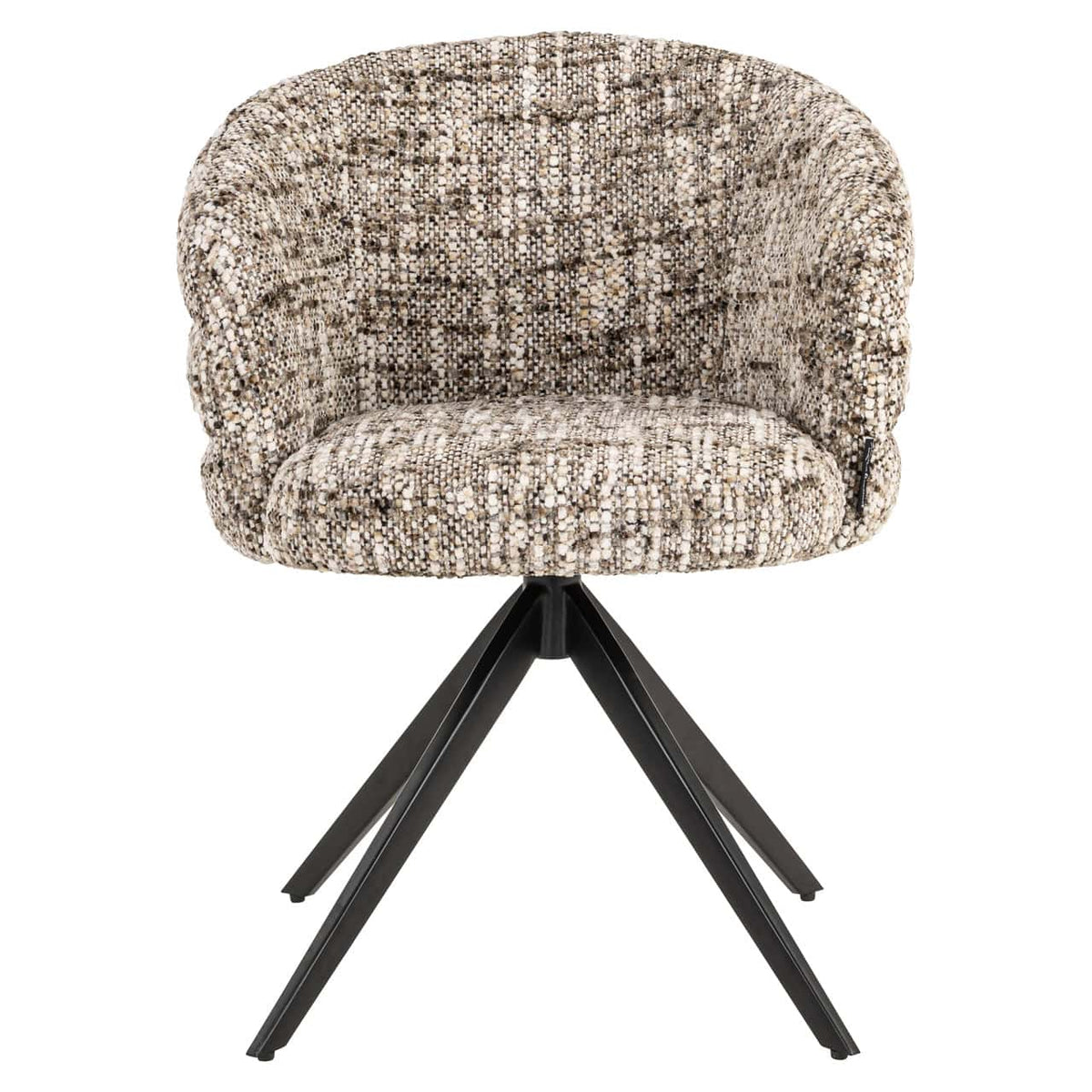 Serene Brown Omara Swivel Dining Chair