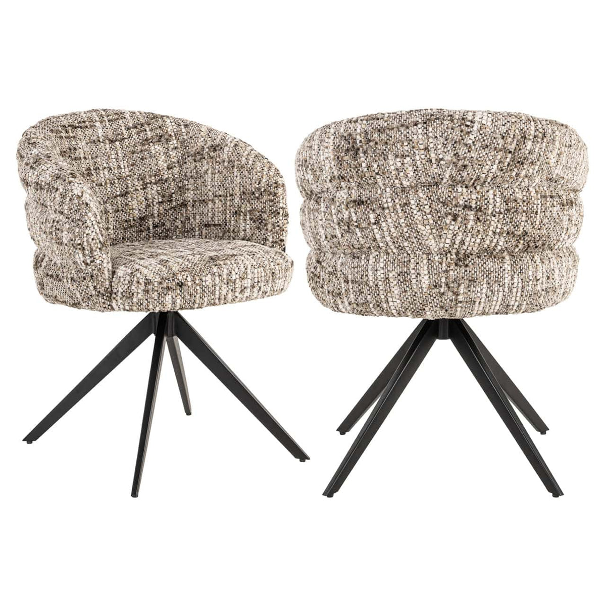 Serene Brown Omara Swivel Dining Chair