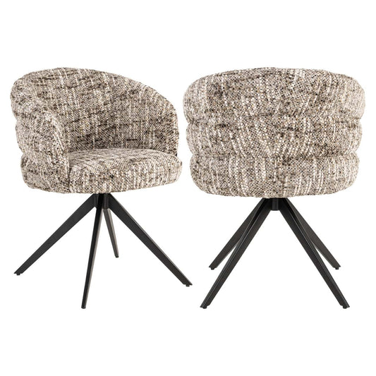 Serene Brown Omara Swivel Dining Chair