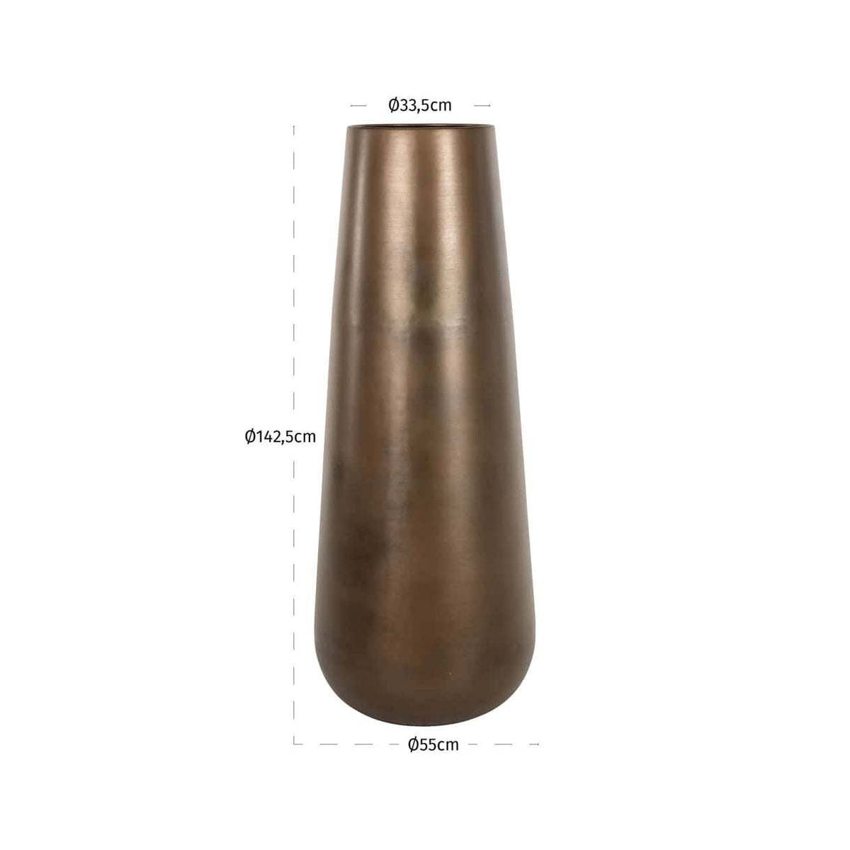 Kensa Antique Brass Large Vase