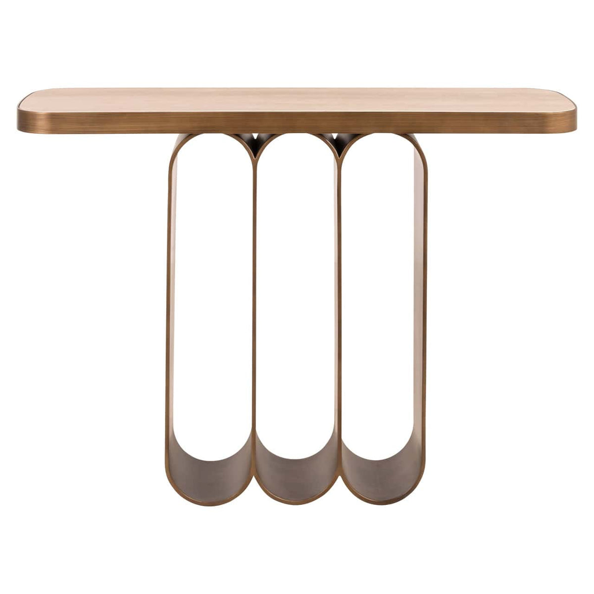 Lugano Brushed Gold Console Table