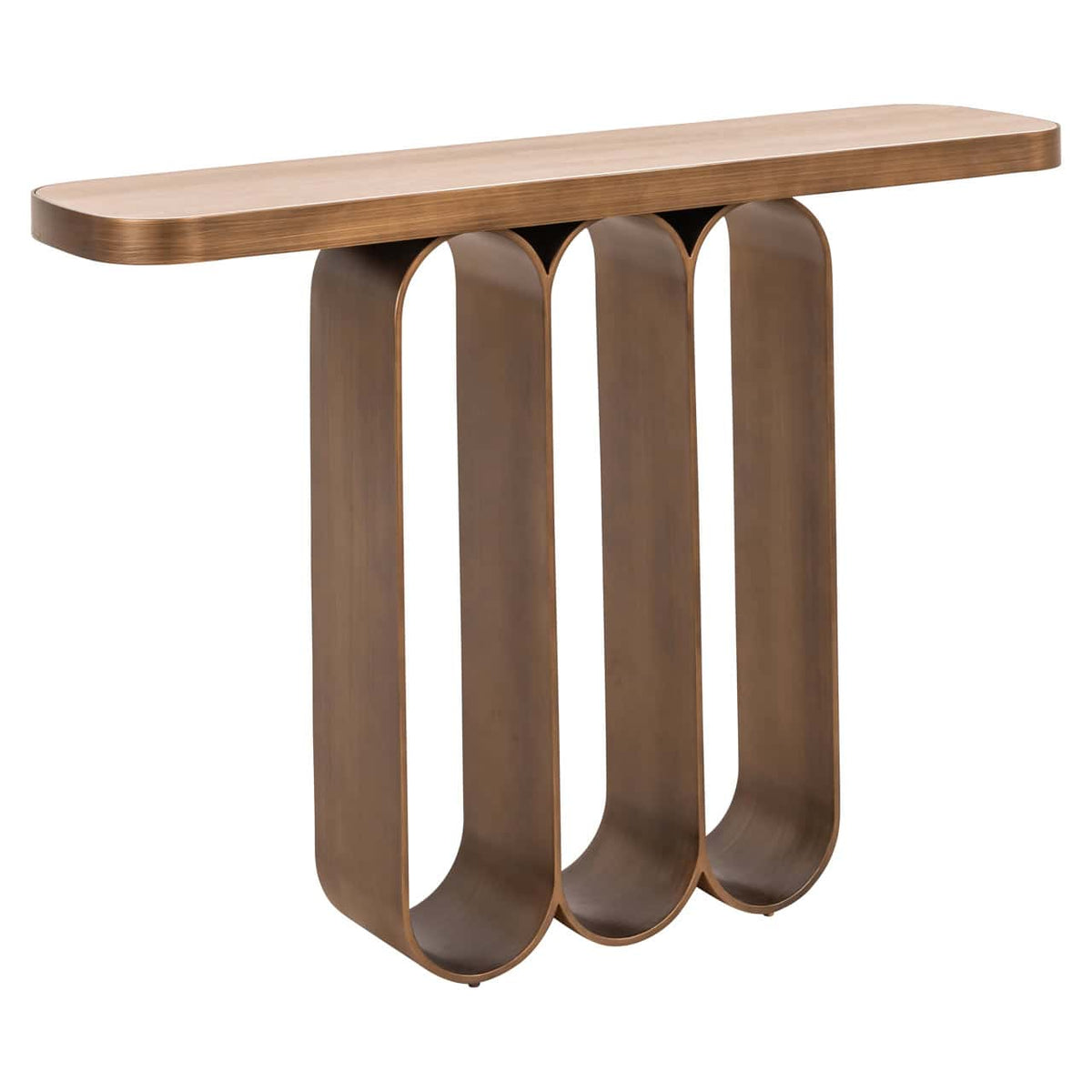 Lugano Brushed Gold Console Table