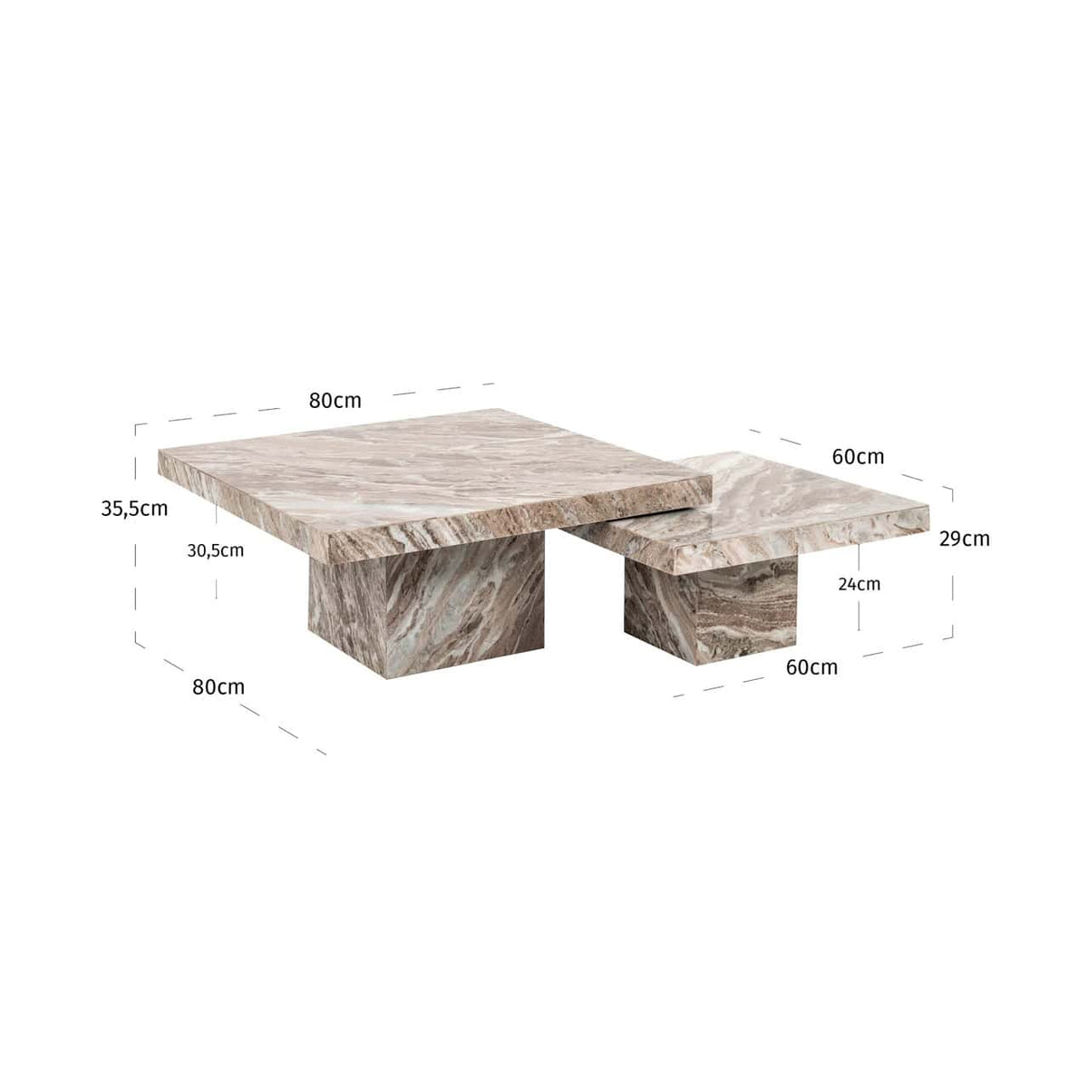 Ramsey Blush Beige Coffee Table Set