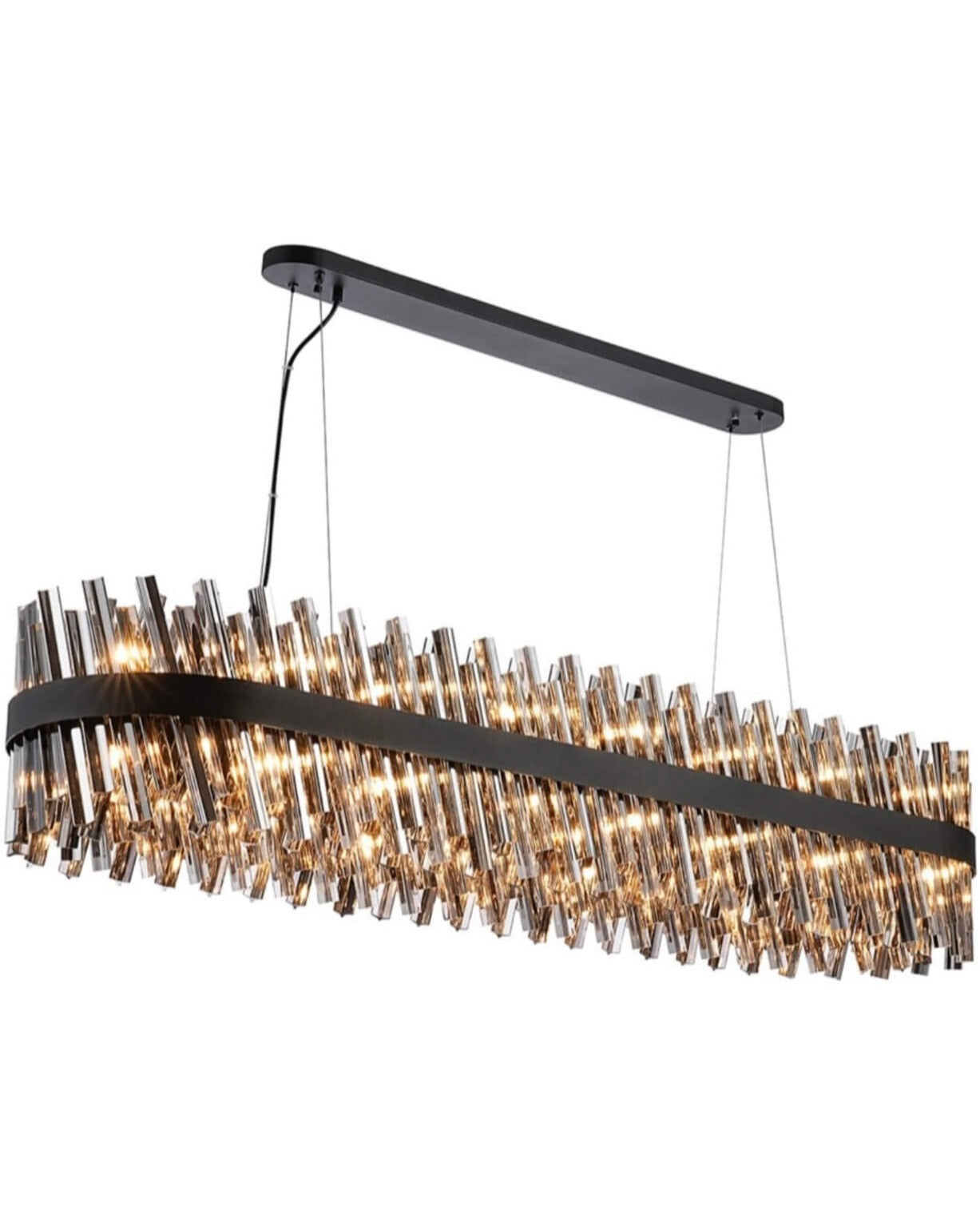 Bond Street Smoke Rectangular Chandelier