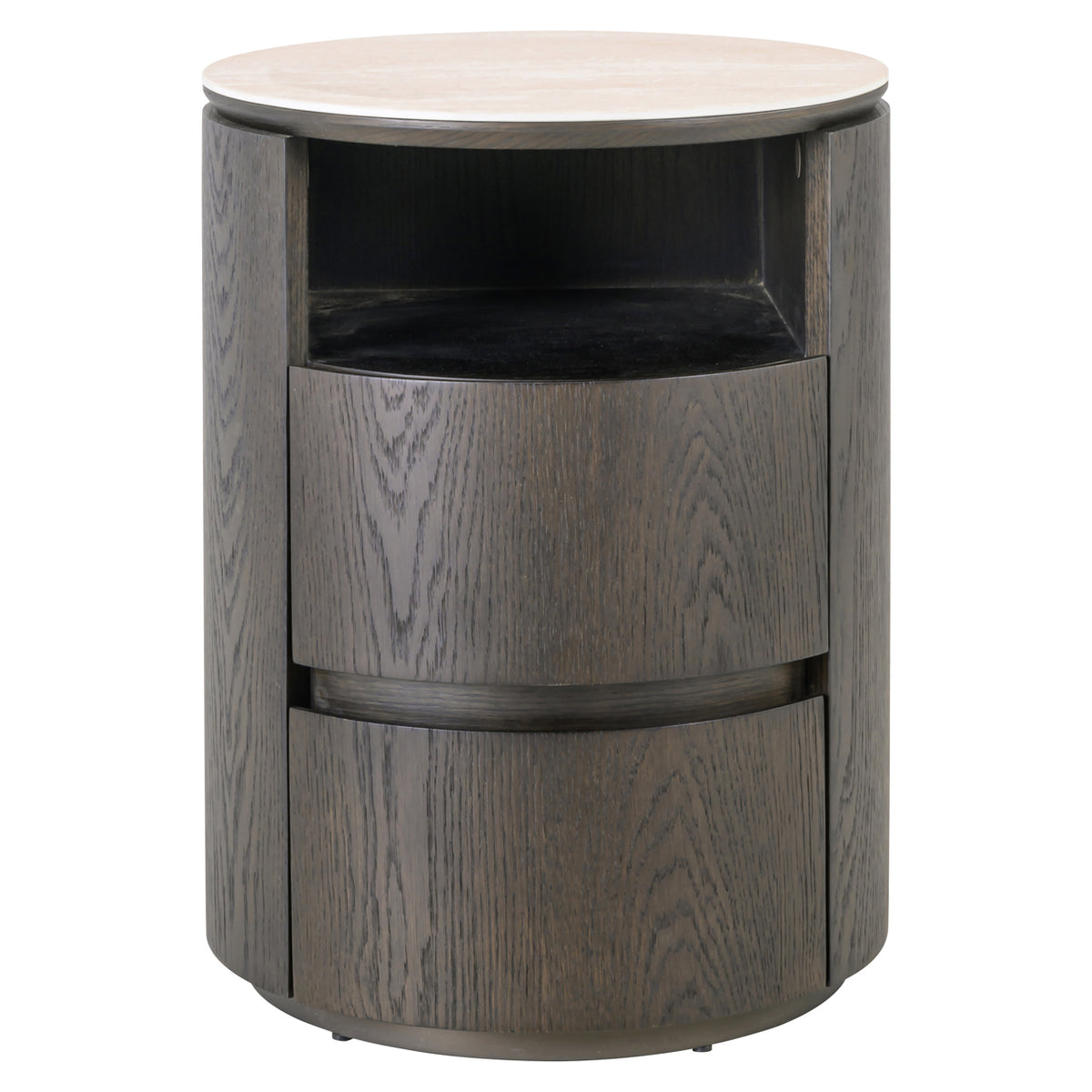 Nantes Brown 2 Drawer Bedside Table