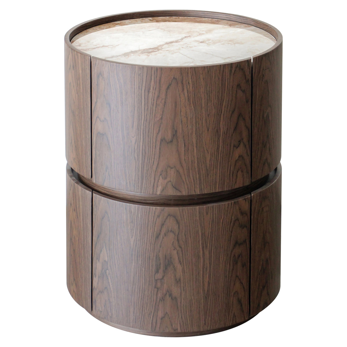 Ellerby Brown 2 Drawer Bedside Table