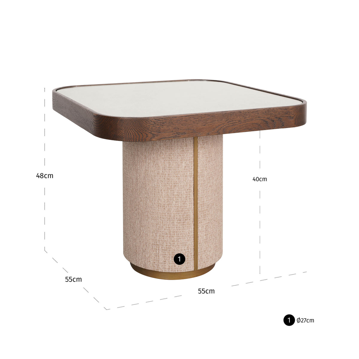 Wilton Beige Side Table