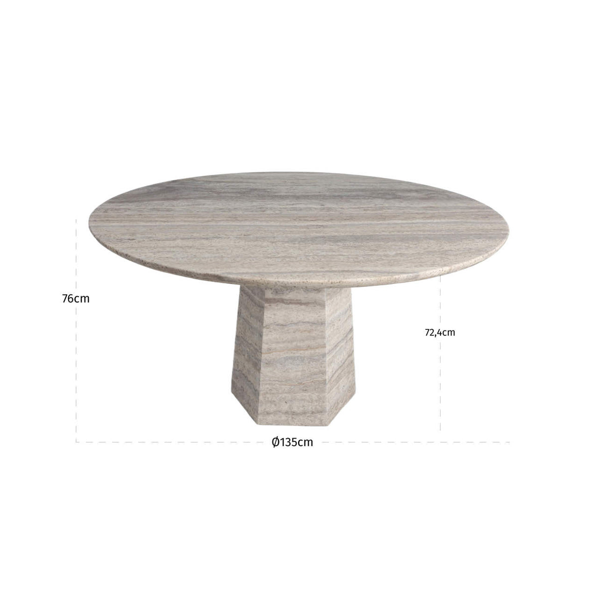 Weston Grey Dining Table 135cm