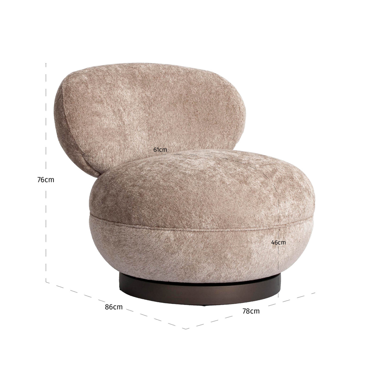 Jago Be Easy Sand Swivel Occasional Chair