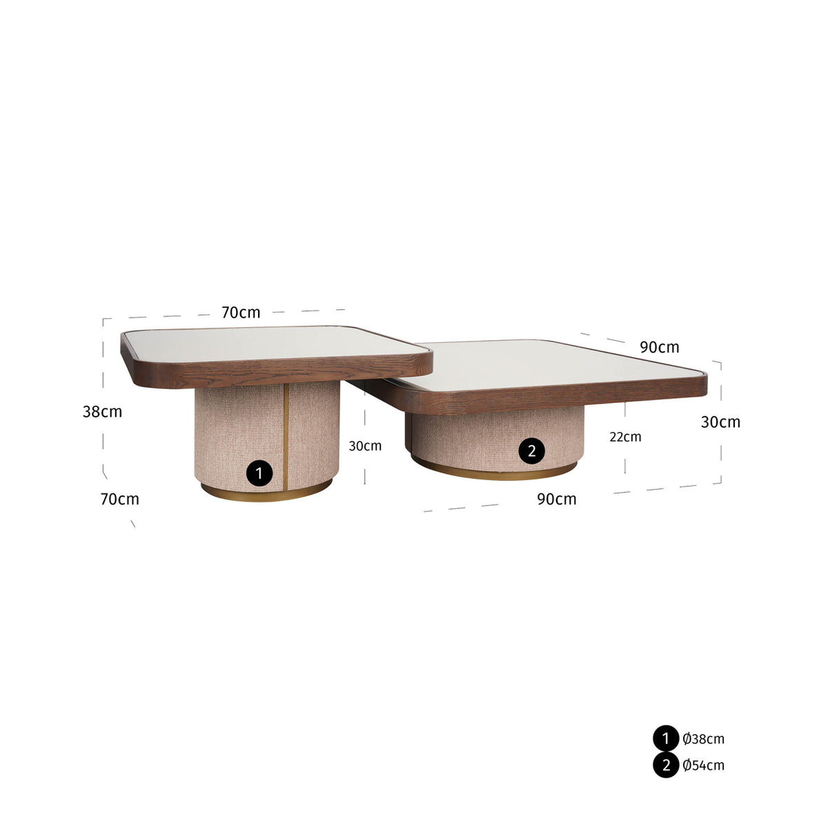 Wilton Beige Coffee Table Set