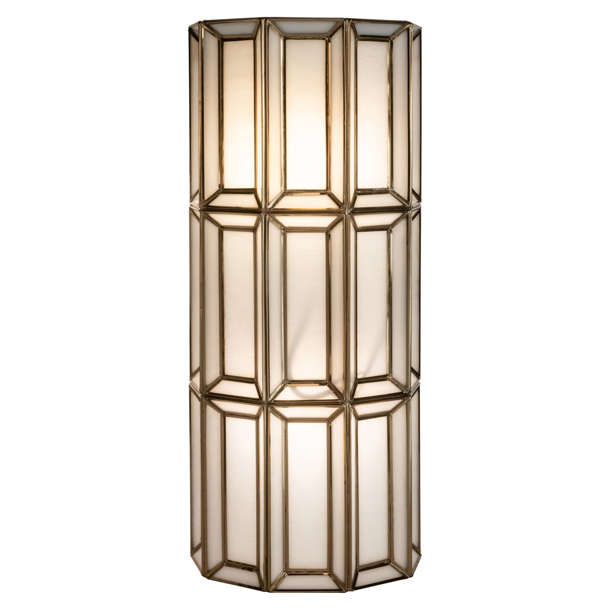 Opaline Antique Brass Wall Light