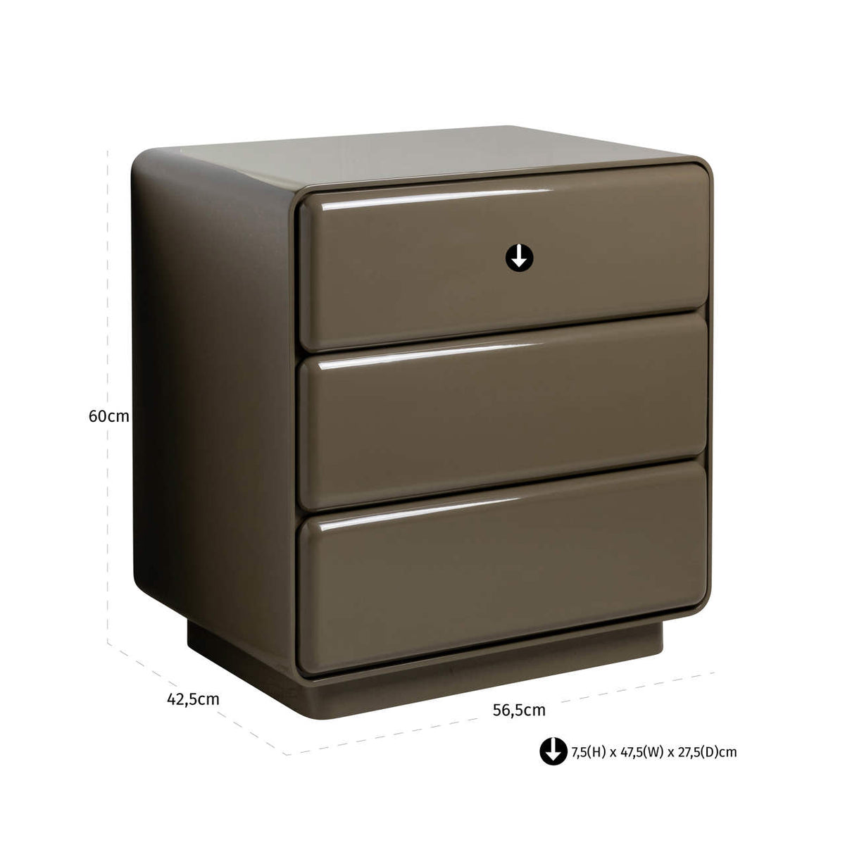 Demelza Clay Green Bedside Table
