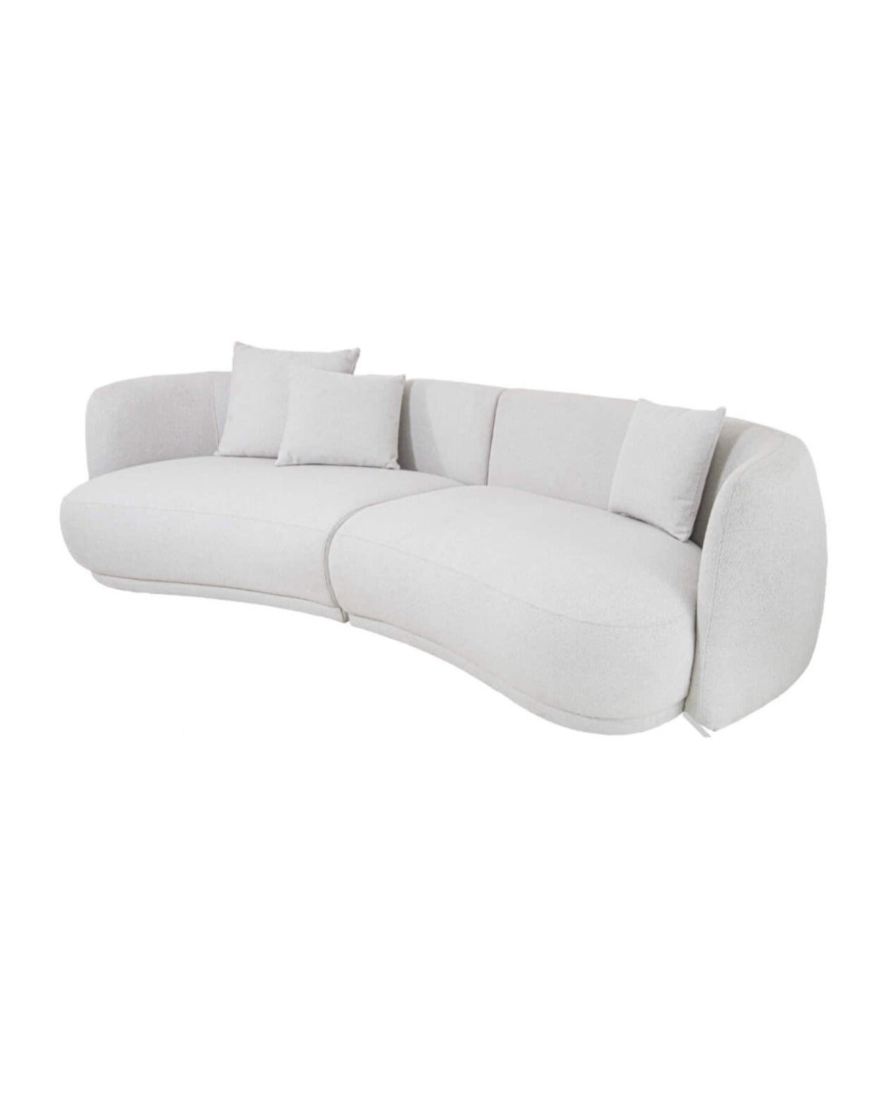 Ice Ivory Soft Curved Sofa